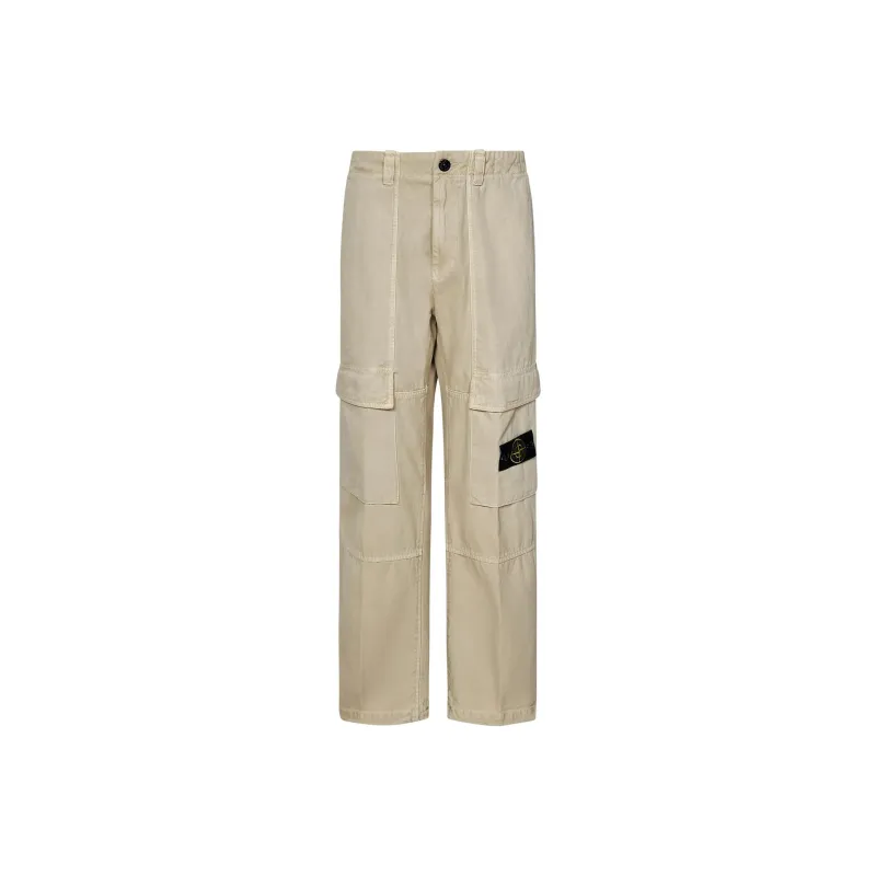 STONE ISLAND Logo Patch Cargo Pants-0