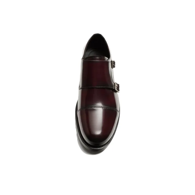 ZARA Dress Shoes Men's Dark Red Color-2