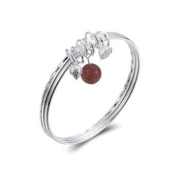 HAOYINFANG 999 Fine Silver Sterling Silver Bracelets Women's