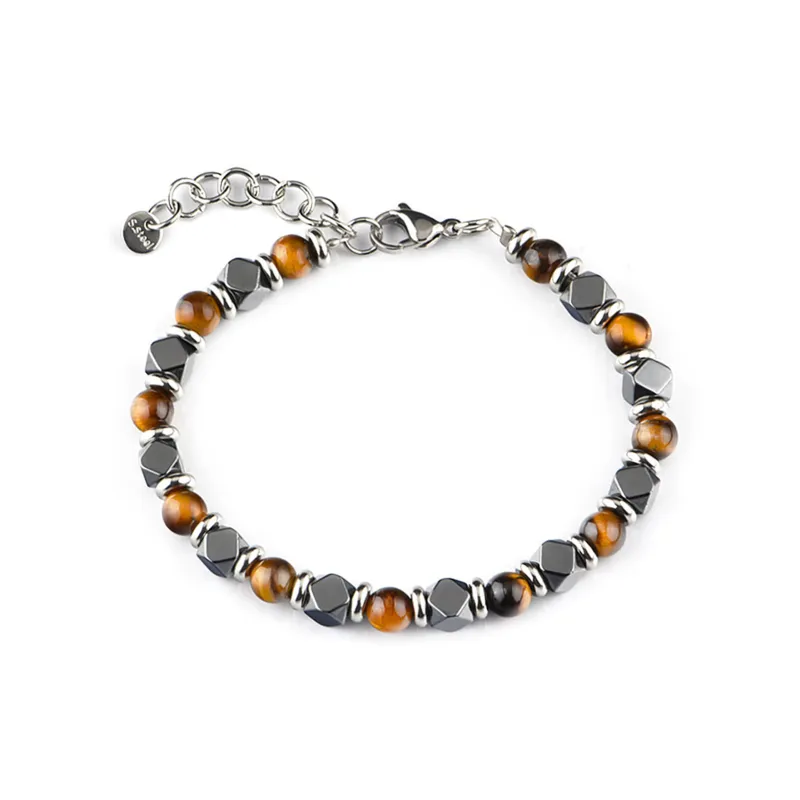 MUXIANG Tiger's Eye Stone Bracelets Unisex-5