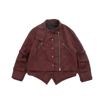 KADAKADA SUITE Leather Jacket Unisex Burgundy