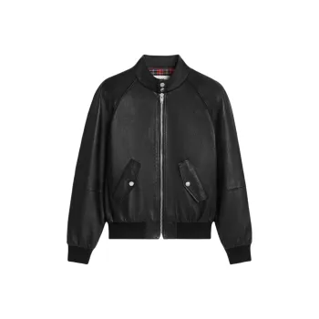 CELINE Zipped Blouson Jacket In Soft Lambskin