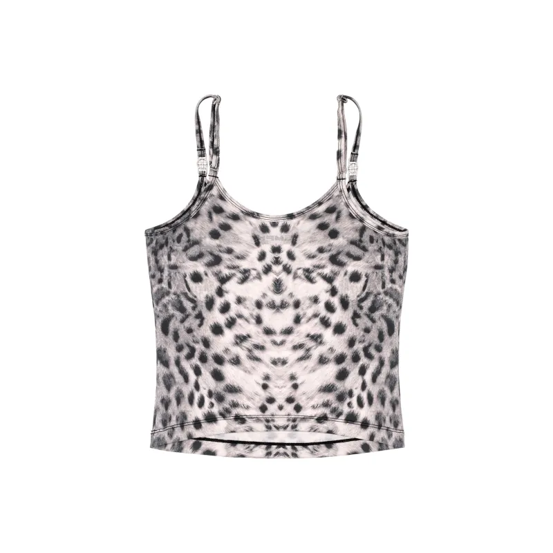 SMFK Camisole Women's White Leopard Print-1
