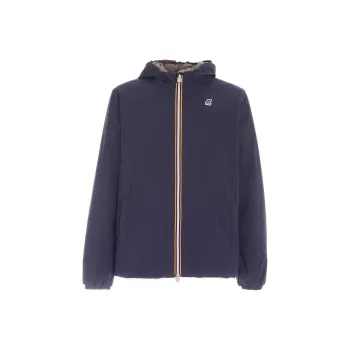 K WAY Puffer Jackets Men Blue