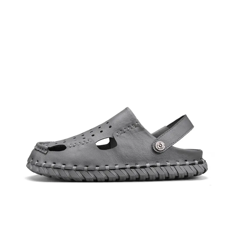 Qiandongmeili Rubber Sole Closed Toe Slippers Men's-3