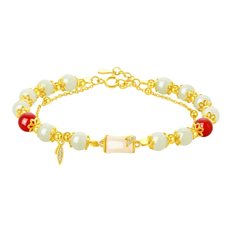 Lao Feng Xiang Chalcedony Jade Bracelets Women's-0
