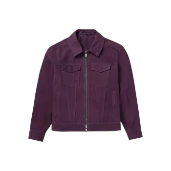 MR P Leather Jacket Men's Purple