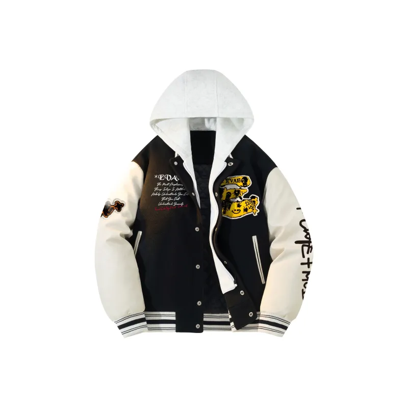 *EVAE+MOB Skull Series Baseball Jacket Unisex-11