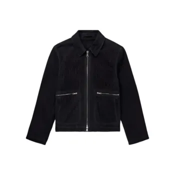 MR P Leather Jackets Men Blue