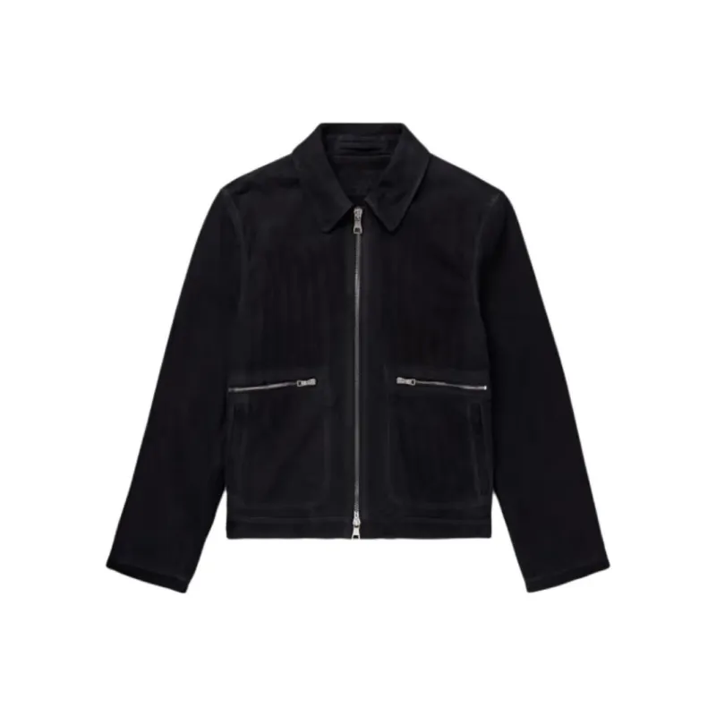 MR P Leather Jackets Men Blue-0