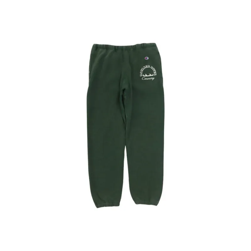 Champion Reverse Weave FW24 Knitted Sports Pants Men's Dark Green-0