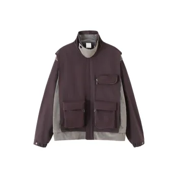 CONP Jackets Coats Unisex Dark Reddish Purple