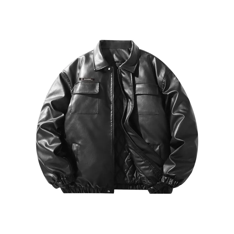 Qnxeey Leather Jackets Unisex-21
