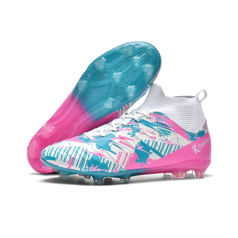 Binary FG Rubber Long Studs Cushioning Coverage Abrasion Resistant Lightweight Slip Resistant Soccer Shoes Unisex-9