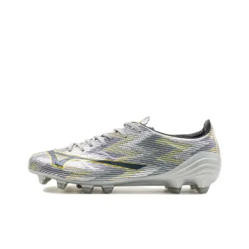 Mizuno Alpha 2 Anti Slip Wear Resistant Soccer Shoes Unisex Silver Gray