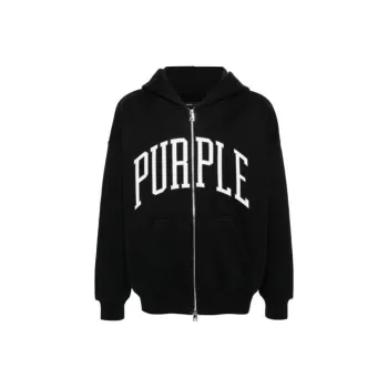 PURPLE BRAND Logo print Cotton Hoodie