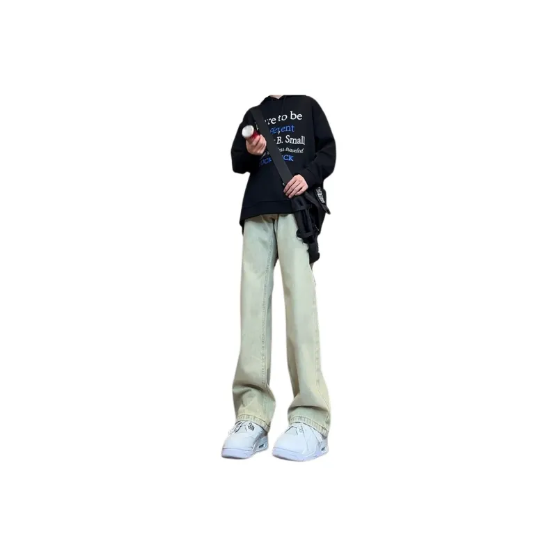 TOUHAOQINGNIAN Jeans Unisex-8