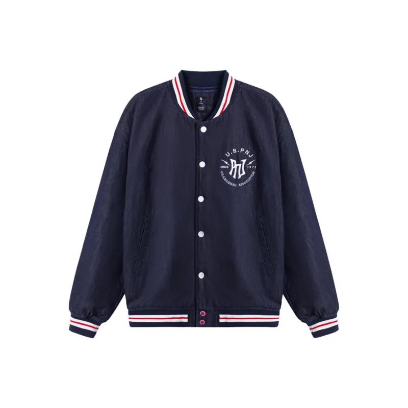 Pnj Baseball Jacket Unisex Denim Blue-0