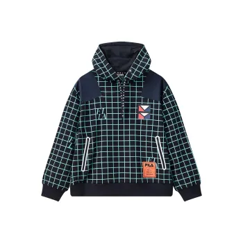 FILA x Maison Mihara Yasuhiro Sweatshirt Men's Navy Blue & Ice Blue Plaid