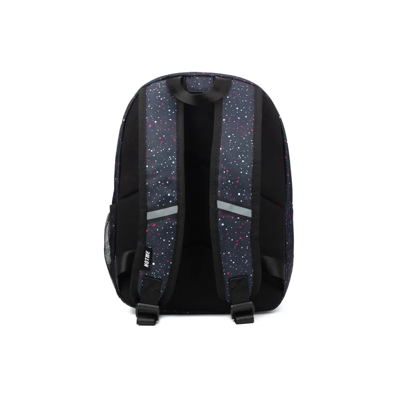 LOVERPUSS Fabric Backpack Unisex Baby's Breath Black-4
