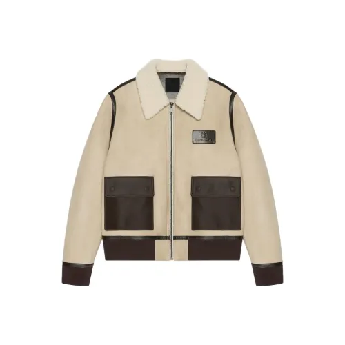 GIVENCHY FW24 Leather Jacket Men's Light Beige