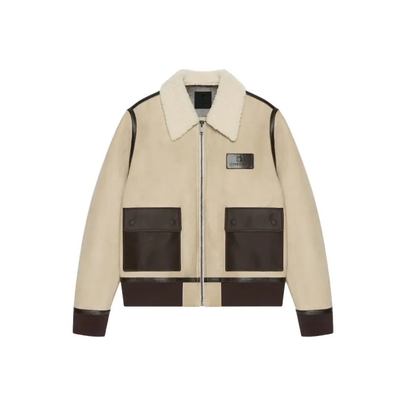 GIVENCHY FW24 Leather Jacket Men's Light Beige-0