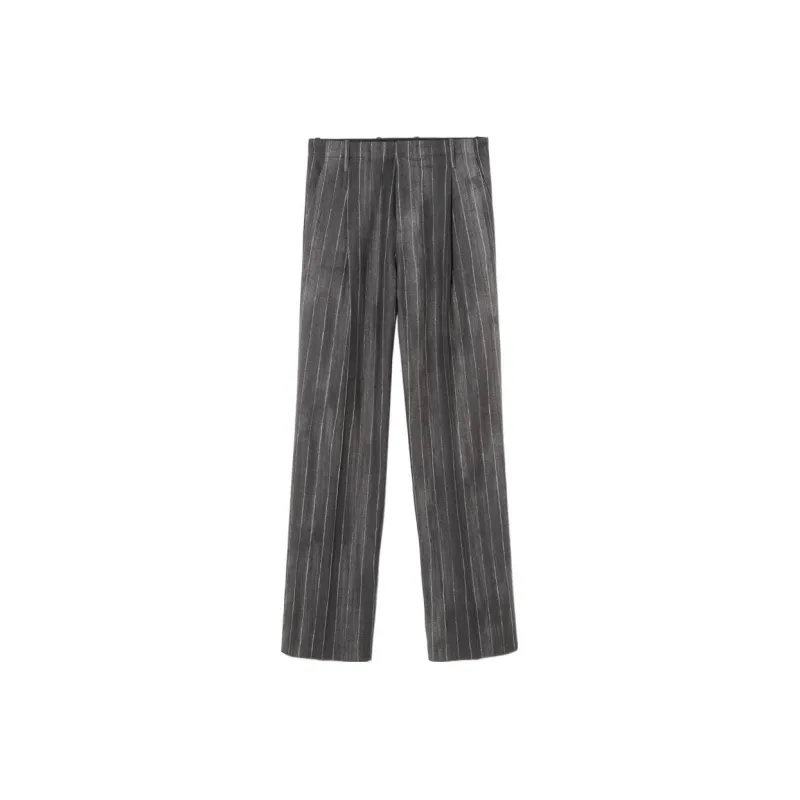VERSACE Pinstripe High Waist Tailored Pants-0