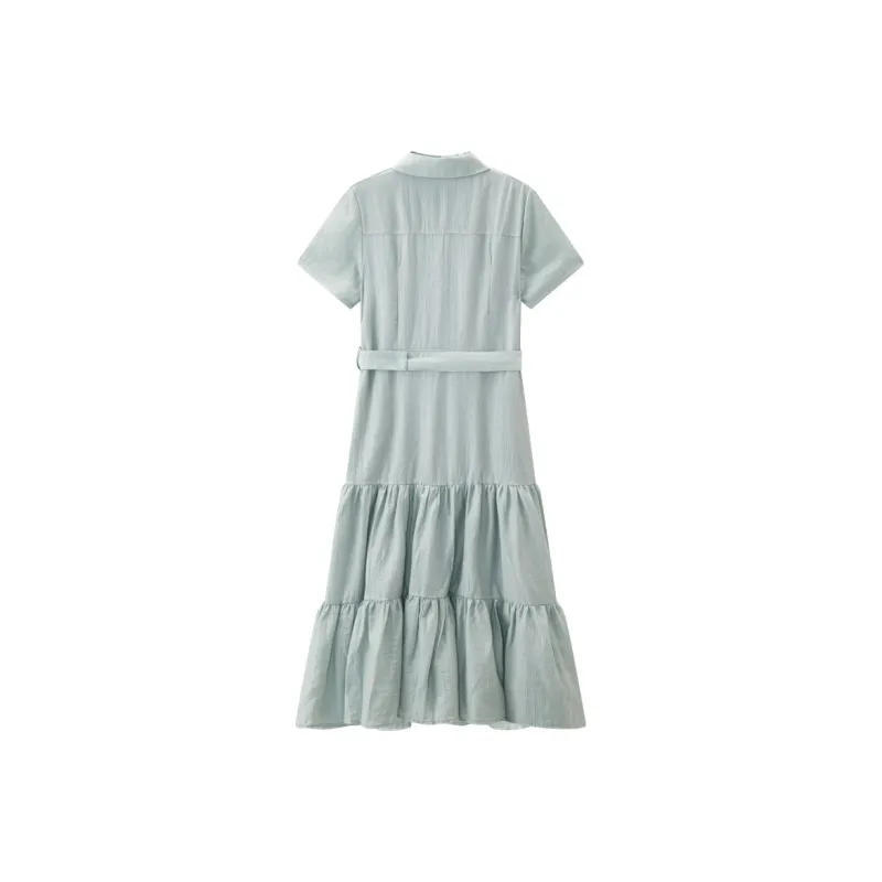 KUHNMARVIN Short Sleeved Dress Women's Green-1