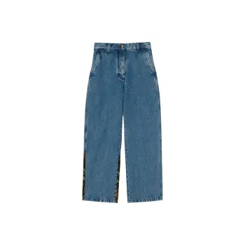 PALM ANGELS Embroidery panel Baggy Jeans