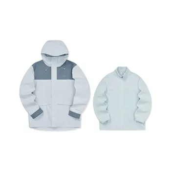 Erke Jacket Unisex Two Piece Set Mountain Glacier Blue Charcoal