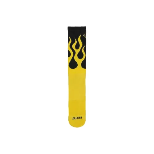 Nike Everyday Plus Mid Calf Socks Unisex 1 Pack Black/Travel Yellow/White