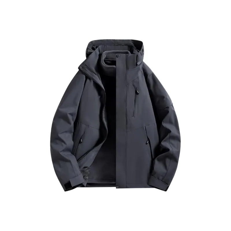 Yalu Diagonal Zipper Breathable Water Resistant Windproof Windbreaker Jacket Unisex-1
