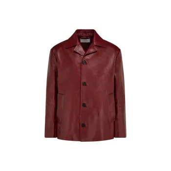 Ferragamo Buttoned Leather Jacket