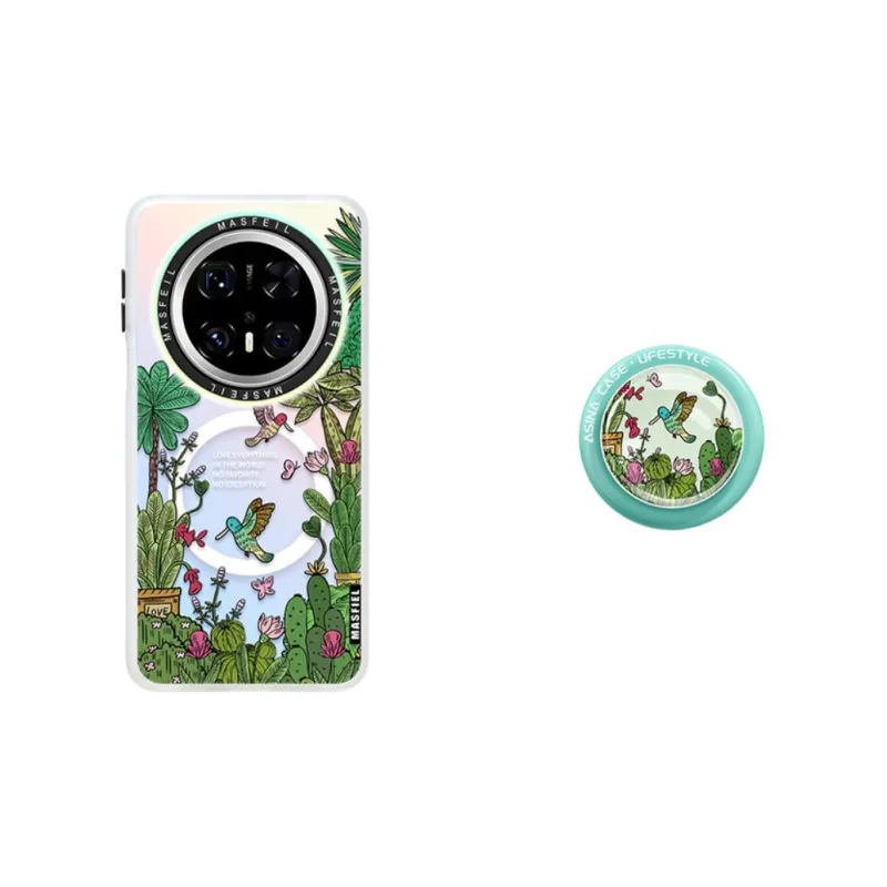 Marsfield Acrylic Material Laser Magnetic Vintage Jungle Phone Cases Compatibility With Huawei Mate 70/60/50/40 Pro-6