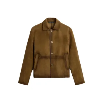 ZARA Leather Jackets Men Tan