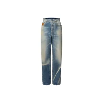 LOUIS VUITTON Sunfaded Effect Denim Skate Pants