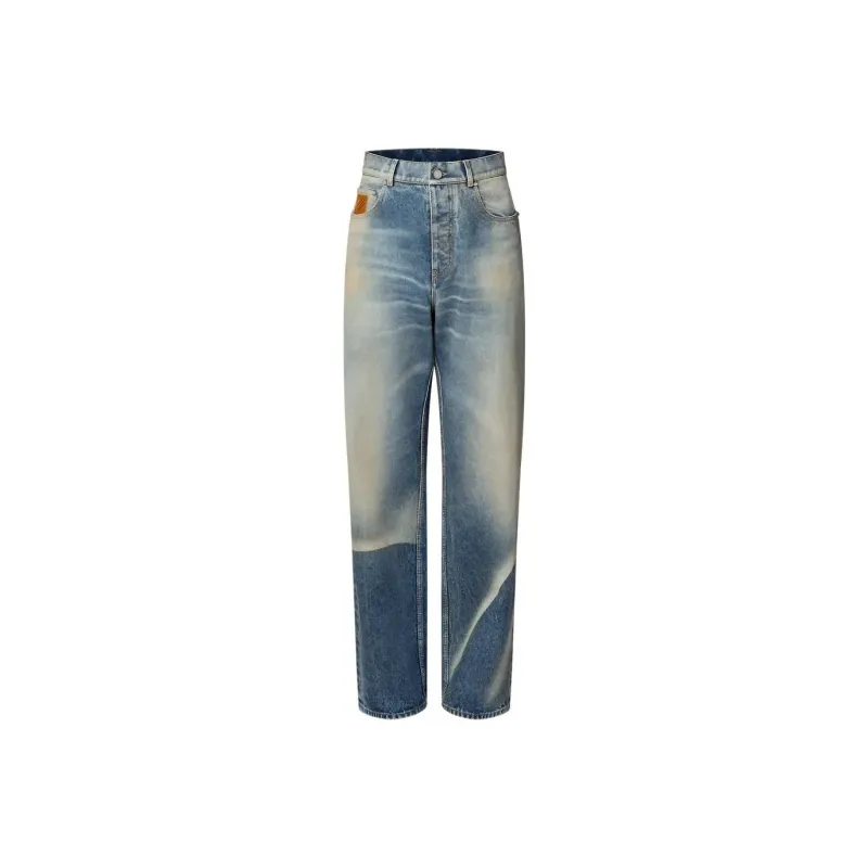 LOUIS VUITTON Sunfaded Effect Denim Skate Pants-0