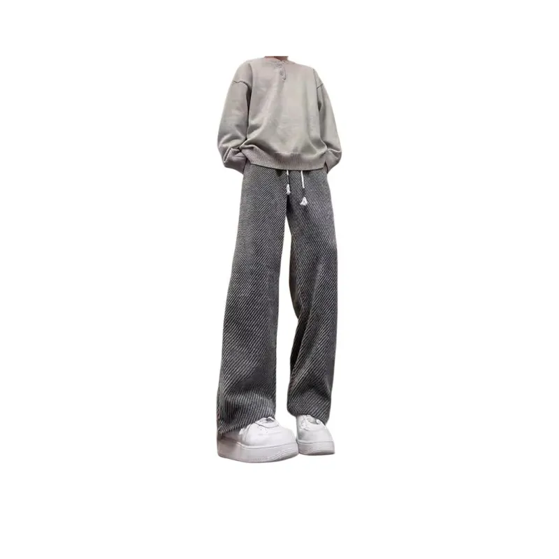 KIRHNE Casual Pants Unisex Black-9