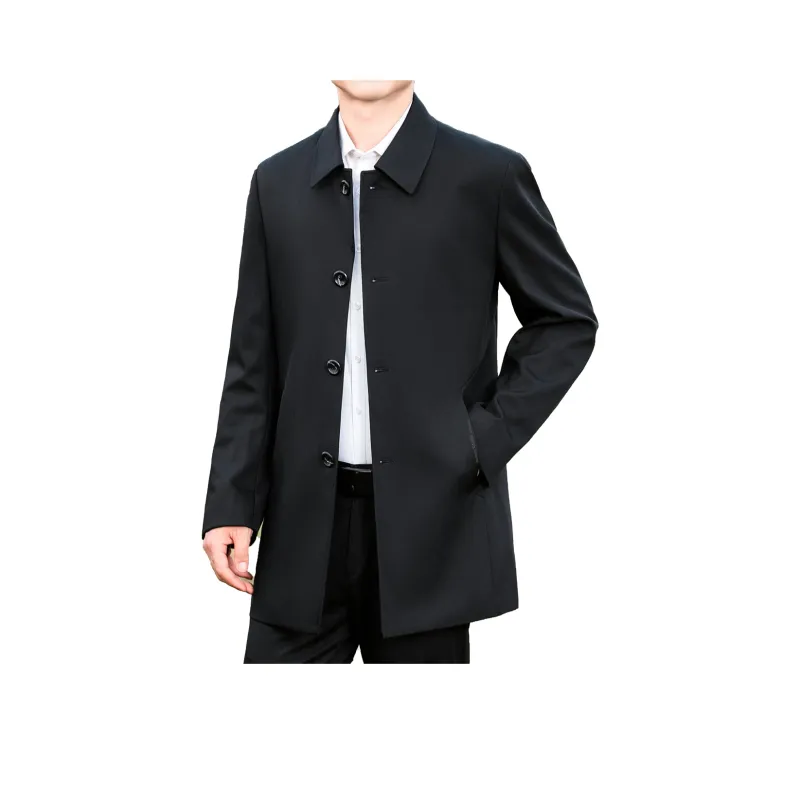 KAISER Trench Coats Men Black-0