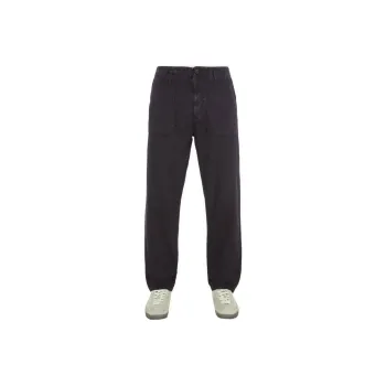 STONE ISLAND 432f1 Weatherproof Cotton Canvas_ Ghost Piece Casual Pants Men's Dark Blue