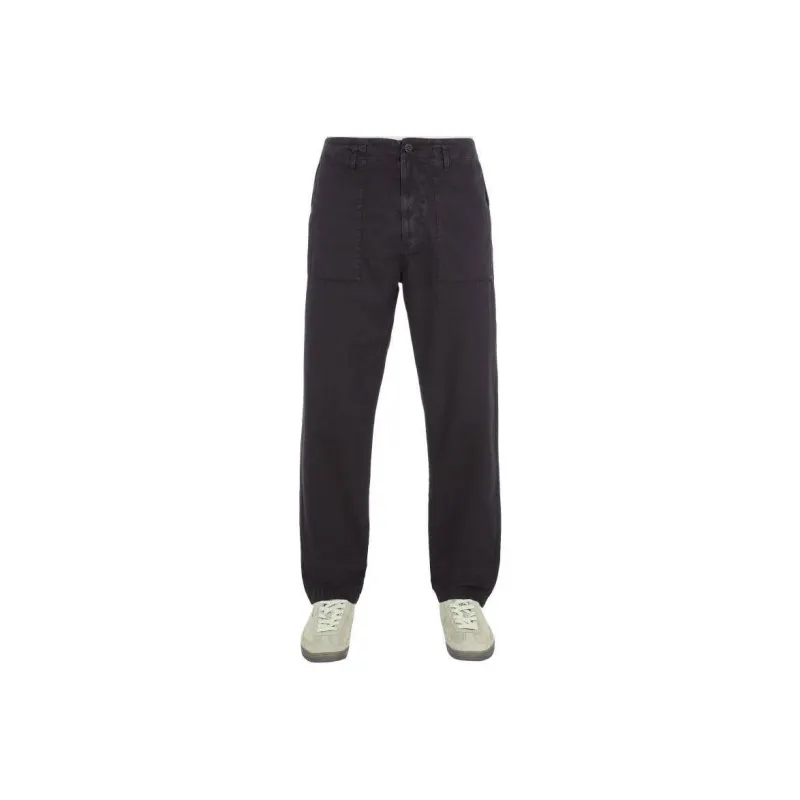 STONE ISLAND 432f1 Weatherproof Cotton Canvas_ Ghost Piece Casual Pants Men's Dark Blue-0