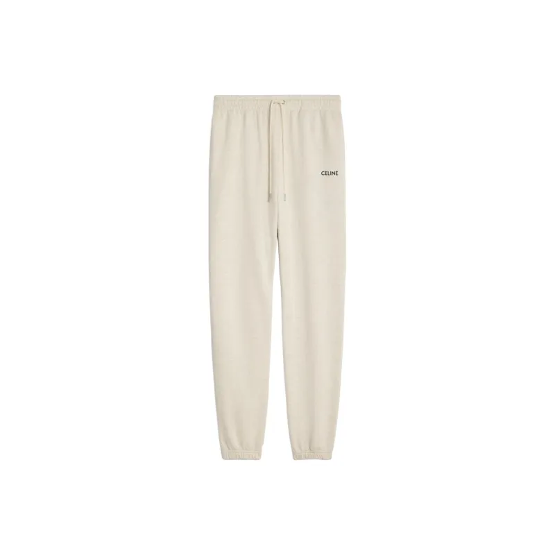 CELINE SS24 Knitted Sports Pants Men's Beige-0