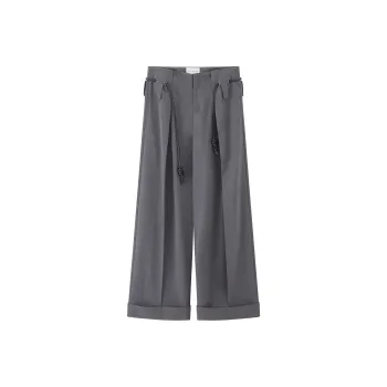 RUNTOTHEFUTURE Casual Pants Unisex Stone Gray