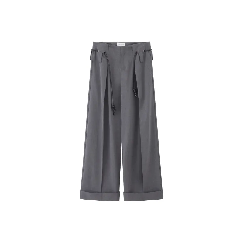 RUNTOTHEFUTURE Casual Pants Unisex Stone Gray-0