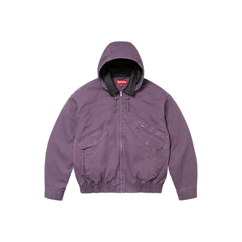 Supreme Leather Collar Utility Jacket FW24-8