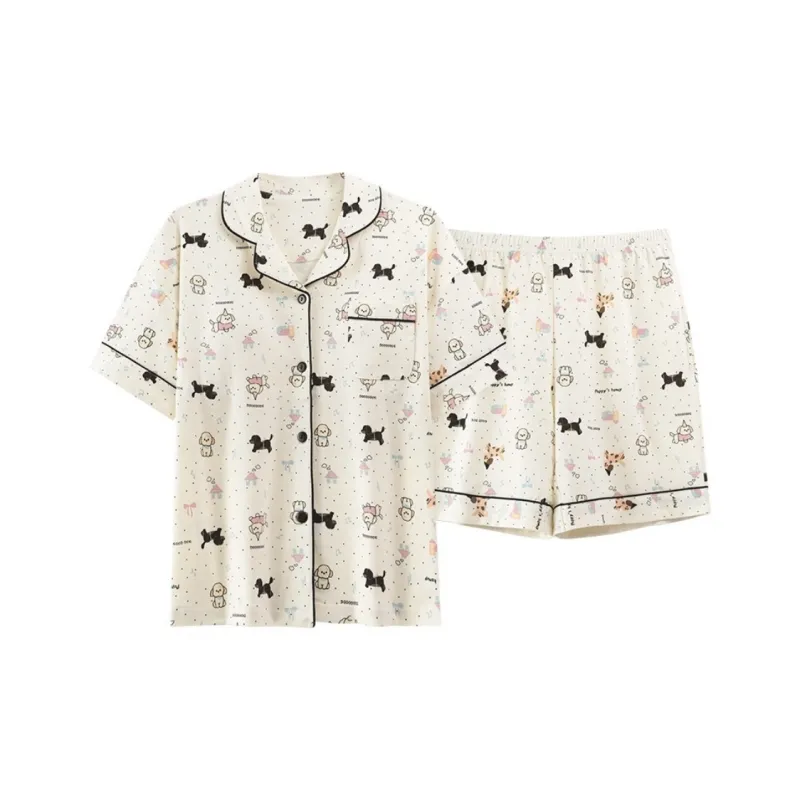 XIAFENYAN Pajama Set Women's Apricot-0