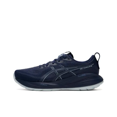 Asics Gel Cumulus 27 Anti Slip Wear Resistant Low Top Casual Running Shoes Men's Ink Blue