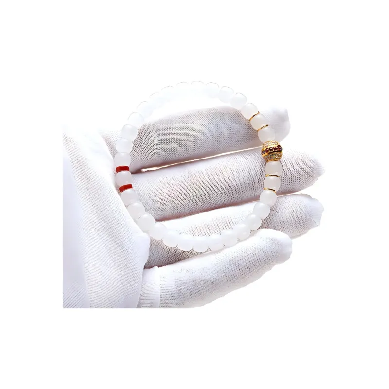 Xifeng Building Hetian Jade Bracelets Pale Greenish White Jade Women's-2
