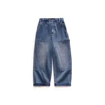 MADEN Jeans Men Denim Blue Loose Fit, Runs Large