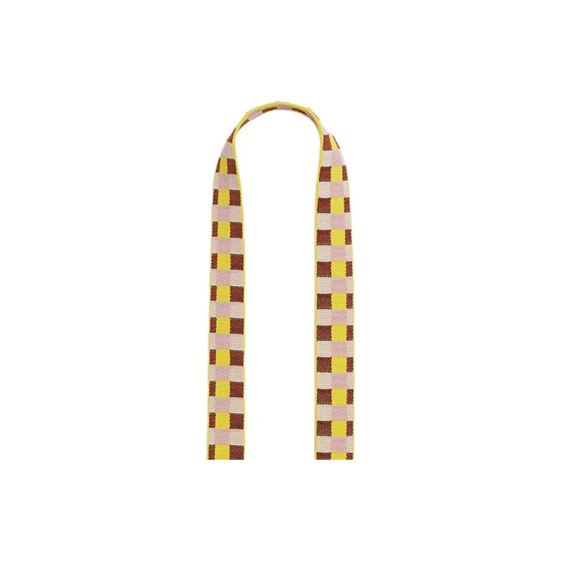 HERMES Maxi Quadrille Canvas With Swift Calfskin Bag Shoulder Strap Women's Lemon/Hermès Red/Marigold Purple/Black-3